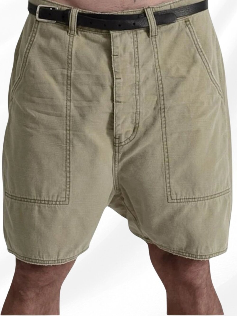 Man X OneTeaspoon Militaire Drop Crotch Bunker Shorts Size 32